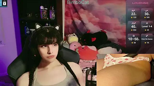 BimboCat — cum on cam